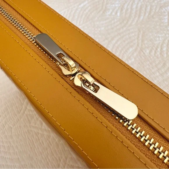 Wolf Designs Maria Large Zip Case in Mustard - Picture 10 of 13